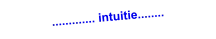 ............. intuitie........