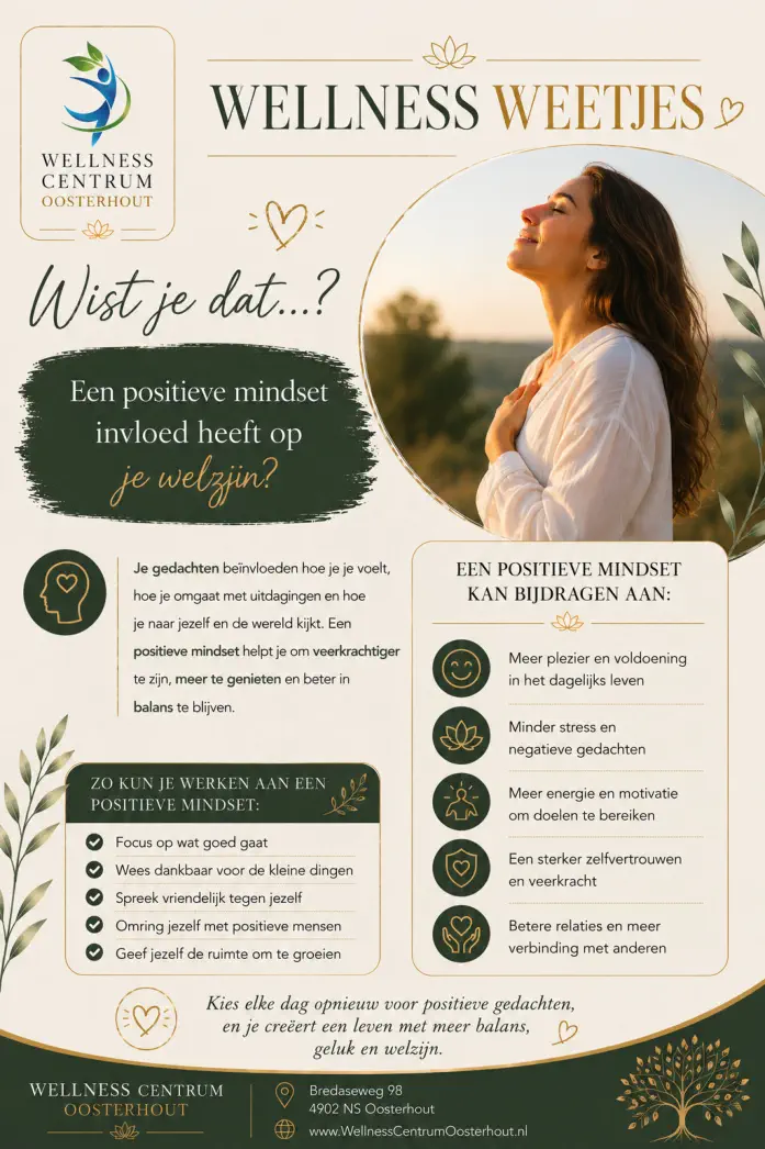 Een positieve mindset heeft invloed op je welzijn grote afbeelding